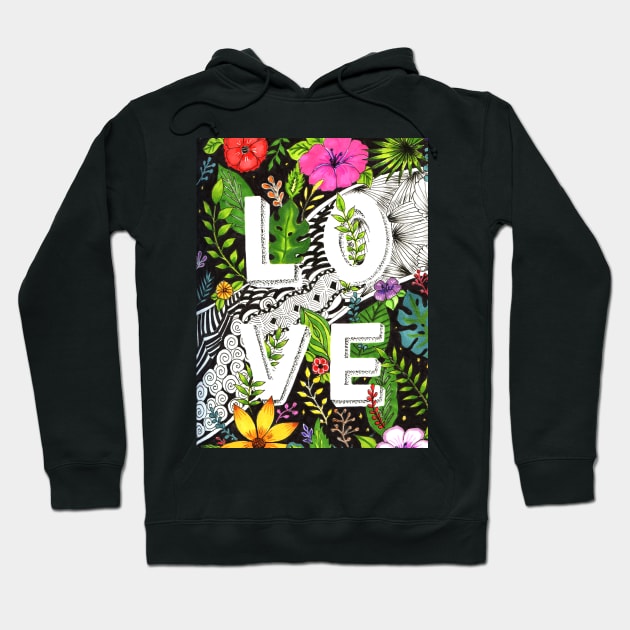 A tropical love design Hoodie by meteora72